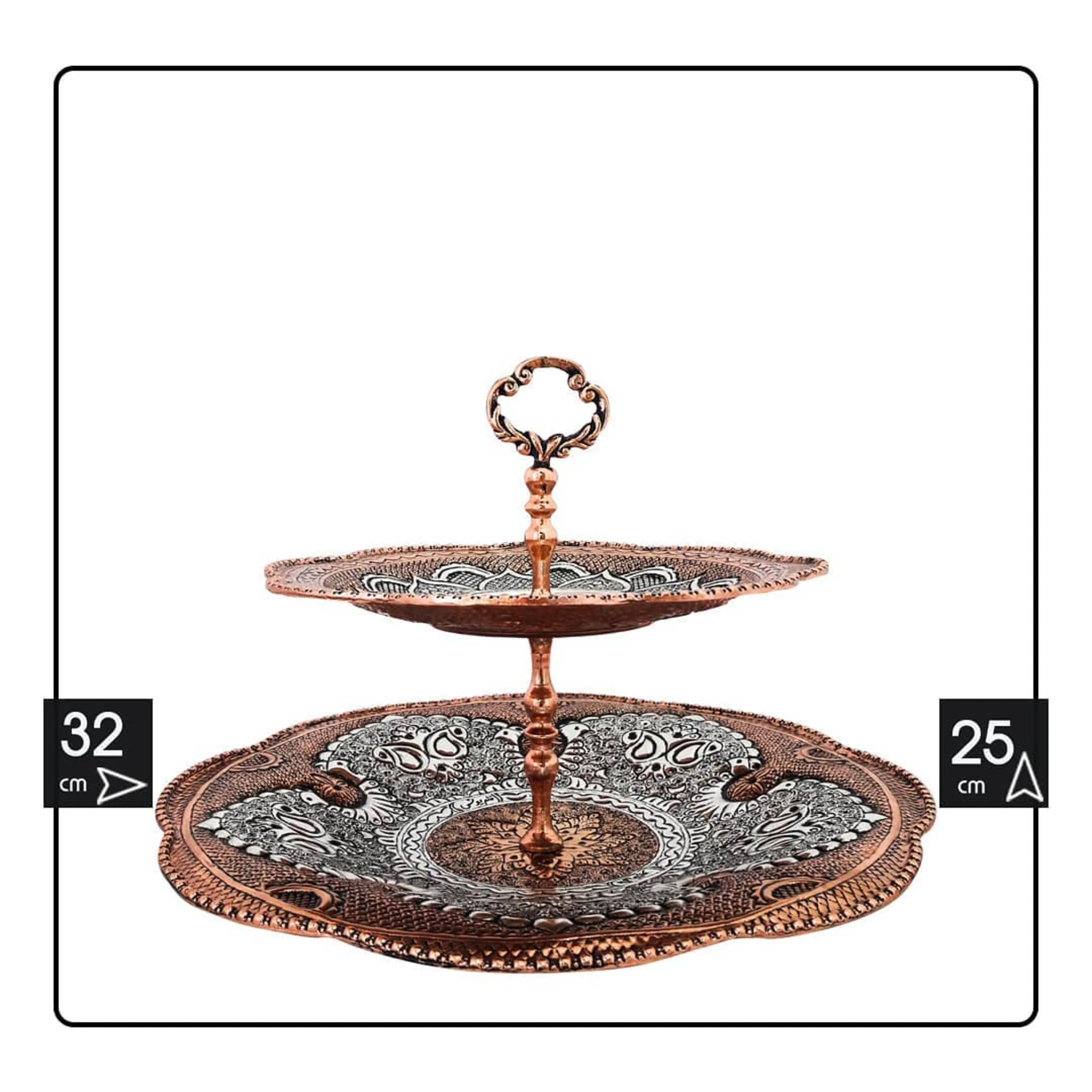 شیرینی خوری دو طبقه قلم کاری شیرینی خوری دو طبقه قلم کاری